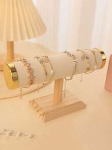 1pc Bracelet Display Stand, Jewelry Holder, Jewelry Props, Watch Bracelet Storage Display Rack, Jewelry Display Stand, High-End Jewelry Display Props Rack - Beige - View 6