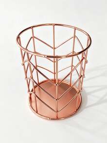 Metal Hollow Pen Holder Makeup Brush Holder For Makeup Brush Stationery For Desk Office Home School Storage And Organization Basket Multifunctional Storage Rack Back To School Dorm Room Essentials College Bathroom Accessories Home Decor - Multicolor - View 11