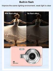 Fashionable And Easy-To-Use High-Definition Digital Camera, 2.4-Inch IPS Screen, Auto Focus, With Supplementary Light, Capable Of Taking Photos And Videos, Portable CCD, Equipped With 64G Memory Card, Easy To Operate, Ideal Gift For Festivals - Multicolor - View 11