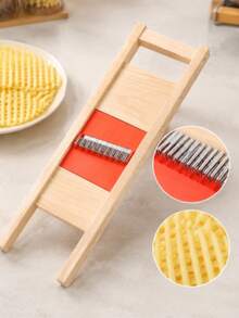 1pc Potato Slicer Crinkle Cutter Potato Net Flower Knife Corrugated Cutter Wave Knife Random Color - Multicolor - View 7