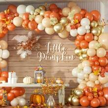 100 Count Thanksgiving Themed Balloon Arch Set Orange Matte White Yellow Gold Decor Balloons For Gender Reveal Wedding Holiday Venue Arrangement - Multicolor - View 4