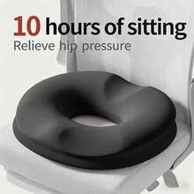 Pillow Comfort Donut Seat Cushion Sofa Hemorrhoid Memory Foam Anti Hemorrhoid Massage Tailbone Pillow Car Seat Cushion Gifts - Black 1pc - View 2