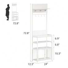 Storage Benches - White - View 5