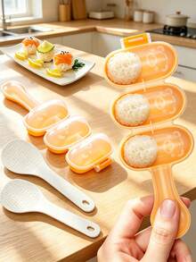 1pc Rice Ball Shaker, Rice Ball Mold, DIY Spherical Kitchen Tool, DIY Rice Ball Mold, Sushi Maker, Suitable For Bento Box, Home Kitchen Lunch Small Tool Shaker, Food Decor, DIY Lunch Making Mold, With Mini Rice Spoon - View 11