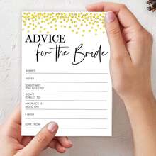 Permainan Kartu Saran Aksesori Bridal Shower untuk Calon Pengantin, Desain Mewah dengan Templat Tercetak, Cocok untuk Pesta Lajang dan Bridal Shower, Permainan Kartu Berkat untuk Calon Pengantin, Suvenir Pesta Pernikahan, Aktivitas Permainan Pesta - A - View 6
