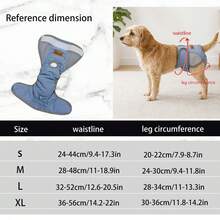 Pet Sanitary Panties Dog Diapers For Female Dogs In Heat Anti-Harassment Large Dog Pet Diapers Pet Supplies - Baby Blue - View 3