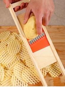 1pc Potato Slicer Crinkle Cutter Potato Net Flower Knife Corrugated Cutter Wave Knife Random Color - Multicolor - View 8