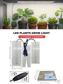 aiinnew 室內園藝 LED 植物生長燈 USB 供電 1-4 入組,適用於櫥櫃下與層架下,種子發芽、蔬菜,全光譜 LED 技術,專為盆栽與盆景設計,附定時器,超薄設計 - 白色 - 查看 4