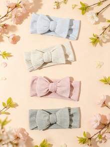 5pcs Multi-Color Baby Headbands, Soft & Elastic, Breathable, Suitable For All Seasons, Perfect Gift, Ideal For Photo Shoots - Multicolor - View 9