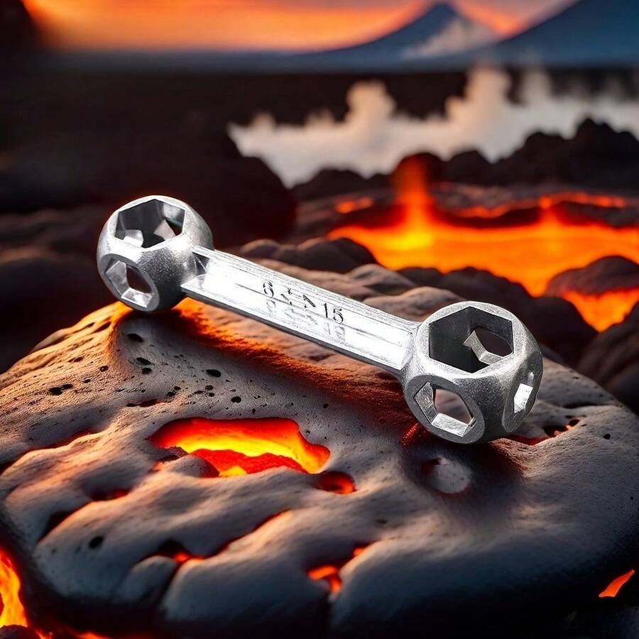 10-In-1 Multi-Function Hex Wrench Set For Motorcycle And Bicycle - Aluminum Alloy Material, Portable Mini Dog Bone Shape - Basic Model - View 1