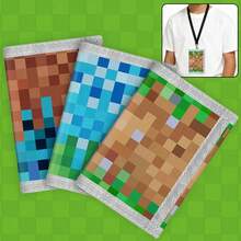 Cartera plegable de 3 pliegues con cordón, cartera para tarjetas de gran capacidad con múltiples ranuras para tarjetas, incluye llavero y diseño con cierre de gancho y bucle - Multicolor - Ver 1