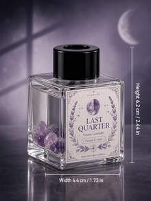 EVODUCK Pengharum Ruangan Kristal Bentuk Bulan Sabit 50ml, Pengharum Minyak Esensial Aroma Lavender Ozon, Kristal Ungu Terintegrasi, Dengan 4 Batang Serat, Dekorasi Ruangan Estetik Bertema Bulan, Hadiah Ulang Tahun untuknya, Pengharum Ruangan Kecil untuk Kamar Tidur, Kamar Mandi, Meja, Rak, Dekorasi Rumah - Aroma Campuran - View 5