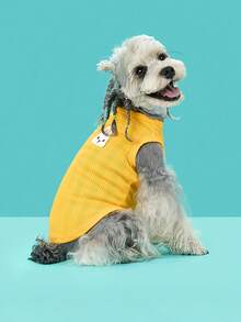 [Personalizado]Ropa para mascotas con nombre personalizado Chaleco y camiseta para gato y perro Cómoda y linda Impresión por transferencia de calor Patrón de conejo Regalo perfecto para perros! - Multicolor - Ver 11