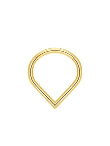 1pc Crareesi Mania 18K Gold Plated Stainless Steel Water Drop Septum Ring, Titanium Cartilage Piercing Hoop, 16G Small Nose Septum Jewelry, Clear Cubic Zirconia Cartilage Piercing Jewelry 8mm - Multicolor - View 16