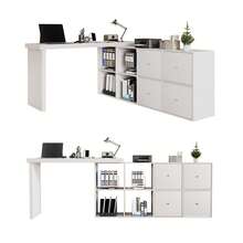 Desk White Made Of Wood For Home Office - 白色 - 查看 6