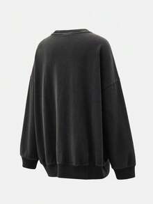 Adidas Originals Women's ESS SWEATSHIRT Knit Pullover Sweatshirt KG8255 - Grey - View 2