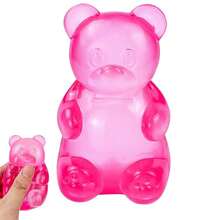 1/4pcs Gummy Bear & Sugar Ball Designs, Anxiety Relief & Focus Toy, Maltose Filled Squeeze Toys For Sensory Play,Sensory Fidget Toys For Adults, Slow Rising Squish Stress Balls, Birthday Gift - Multicolor - View 9