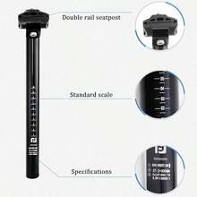 1pc Bicycle Seat Post, Aluminum Alloy Adjustable Clamp Seat Post, Suitable For Mountain Bike, Road Bike, Fixed Gear Bicycle, Bicycle Saddle Post - Multicolor - View 6