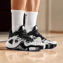 XTEP New Ao Zhan 3TD Men's Professional Basketball Shoes, Anti-Slip, Wear-Resistant, High Rebound, For Competition And Training - Black, White and Gray - View 3