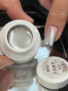 BAOSHIMAN Gel de Unha Metálico Prata Espelhado, Gel Espelhado Líquido Ultra-Brilhante, Adequado para Tie Dye Francês, Arte de Unhas e Mistura, Suprimentos Profissionais de Unhas - Transparente - Visão 9