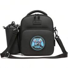 2-In-1 Cartoon Insulated Crossbody Bag With Water Bottle Pocket For School & Picnic - Black - View 10