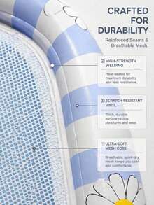 In Stock Thick Striped Petal Shape Single Inflatable Water Float Mesh Water Lounge Bed With Cup Holders For Swimming Pool(Random Style & Color Delivery) - Multicolor - View 5