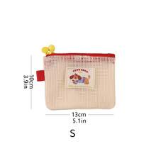 1 buah Tas Kosmetik Jaring Perjalanan dengan Resleting Ganda, Tas Penyimpanan Portabel Anti-Hilang untuk Lipstik dan Produk Perawatan Kulit, Kemasan Kapasitas Besar, Tas Makeup - MultiWarna - View 10