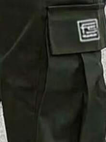 男士戶外運動工裝登山褲，寬鬆版型，多口袋設計，適合登山徒步、露營與日常穿著 - 軍綠色 - 查看 5