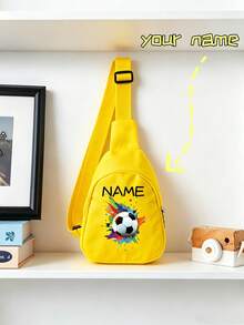 1 buah Tas Selempang Mini Kustom untuk Kembali ke Sekolah, Motif Sepak Bola Minimalis yang Modis, Penutup Resleting, Bahan Nilon, Tali Bahu yang Dapat Diatur, Cocok untuk Kelas Sepak Bola, Kebugaran, Sekolah, Belanja, Perjalanan, dan Kegiatan Sehari-hari. Hadiah Ulang Tahun. - MultiWarna - View 14