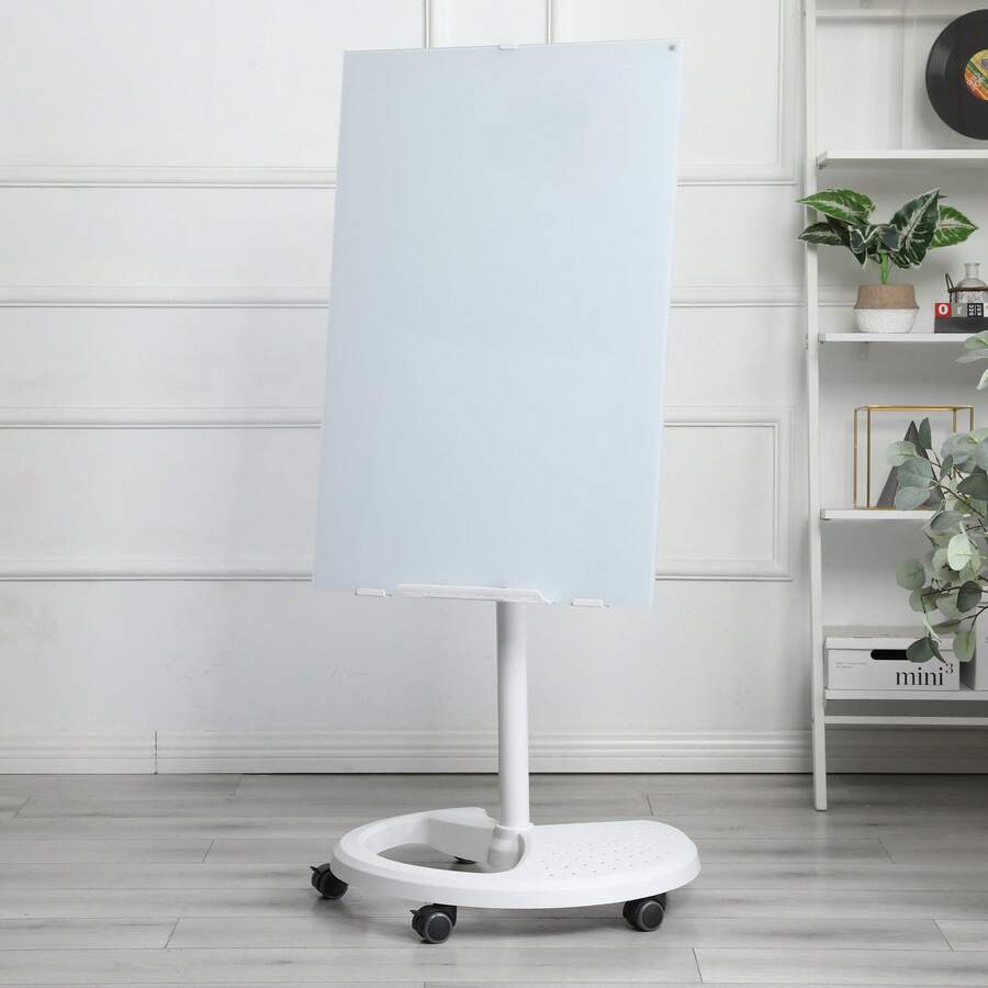 Glass Display Cabinet With Whiteboard, 90 X 60 Cm – Perfect For Home & Office - White - View 1