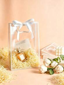 20pcs/10pcs/5pcs Transparent PVC Gift Bags (Ribbon Not Included), Tote Bags, Suitable For Birthday, Wedding, Valentine's Day, Graduation Ceremony And Other Occasions, Transparent Plastic Gift Bags, Large Capacity Cosmetic Storage Bags - Transparent - View 10