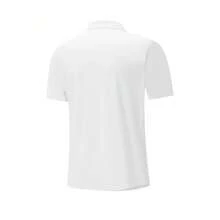 XTEP 男士透氣休閒運動短袖 Polo 衫，夏季 - 白色 - 查看 6