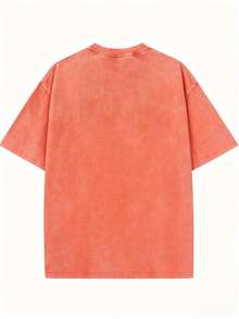 100% Cotton Geographic Inspired Dragonfly Graphic Baby T Shirt For Men And Women |  Exquisite Design |  Loose And Comfortable | Shirts Y2k - 水洗橘色 - 查看 5