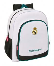 Real Madrid 皇家馬德里青少年學校背包 26/27 賽季套裝，可搭配拉桿箱使用，符合人體工學的加厚背墊和肩帶，帶水壺袋，尺寸為 32x12x38 厘米 - 初級 - View 2