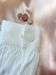 2/3 Pairs Stylish No-Sewing Buttons: Multi-Color Detachable Magnetic Buttons; Decorative Accessories For Shirts, Collars, Trousers, Cuffs, Scarves, And Headscarves. No-Sewing Garment Clips. - Round - View 4