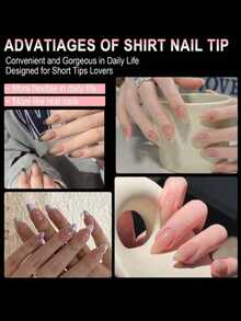 240pcs Soft Gel Nail Tips, Semi-Matte Full Coverage Fake Nails M Size Almond French Style Thin Front Thick Back More Fit And Secure Peelable Gel Extension Nail Capsules Nail Art Supplies Suitable For Girls And Women Nail DIY - Clear - View 8