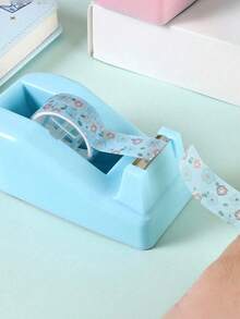 1pc Weighted Non-Slip Base Desktop Tape Dispenser, Suitable For Office, Crafts, Art Projects, Scrapbooking, School, Gift Wrapping And Package Delivery - Multicolor - View 2