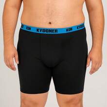 Kit 5 Cuecas Box Ciclista Long Leg Plus Size ExtraGG - Multicolorido - Visão 4