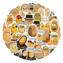 Cartoon Potato Stickers, Arts & Crafts, For Decorating Stationery, Water Bottles, Luggage, Refrigerator, Skateboard, Guitar - 1 Set - View 2