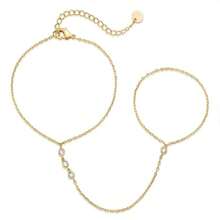 TUANZISP 1pc Minimalist Gold T Hand Chain Finger Bracelet Elegant Boho Beach Vacation Wedding Party Jewelry Gift For Women - Gold - View 12