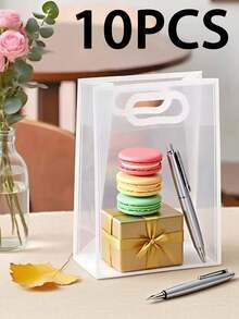 20pcs/10pcs/5pcs Transparent PVC Gift Bags (Ribbon Not Included), Tote Bags, Suitable For Birthday, Wedding, Valentine's Day, Graduation Ceremony And Other Occasions, Transparent Plastic Gift Bags, Large Capacity Cosmetic Storage Bags - Transparent - View 16