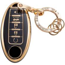 1pc 5 Buttons Key Cover TPU Car Keys Shell For Altima For Sentra For Rogue For Maxima Remote Key Case With Keychain Exquisite High-End Keybag Suitable For Both Men And Women - Horseshoe Buckle 5 - View 16
