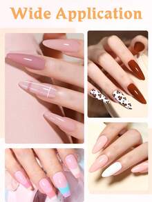 GLOZ 15ML Clear Builder Gel Nail Polish, Strengthening Gel, Extension Gel, Base Gel, 1 Bottle, No Soak-Off, UV LED Extension Nail Gel - Clear - View 6