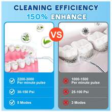Portable Waterproof Oral Irrigator, 500mAh Rechargeable Battery Teeth Whitening Water Flosser - White - View 10