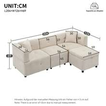 3 Seat Sofa Beige With Storage Space - Beige 3 Seat - View 11
