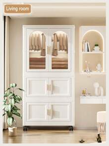 Large Capacity Closet Organizer, Folding Wardrobe Cabinet For Clothes Storage, Portable Storage Cabinet, Stackable Closet Storage Bins With Doors, Bedroom Wardrobe Organizer, Space Saving Storage Solution For Apartment, Dorm And Home Organization - 彩色 - 查看 10