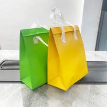 5 Pieces Multicolor Blank Fabric Hand Tote Organizer Bags, Portable Reusable Handheld Storage Pouches For Holiday Travel Wedding Party Small Item Decor Packaging - View 6