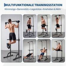Techigher Multi-Functional Power Tower Pull Up Station For Home Gym, 10-Level Height Adjustable Dip Bar & Chin Up Frame, Heavy-Duty Calisthenics Equipment, 150kg Max Capacity - Multicolor - View 5