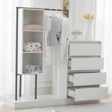 Pink Sideboard With Drawers - Corner Furniture Set - White - View 1