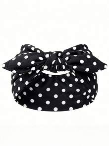 3pcs Polka Dot Bow Headbands, Women's Vintage Knotted Rabbit Ear Hairbands, Cute Elastic Hair Accessories, Hair Knots, Tropical Style Headbands - Multicolor - View 7